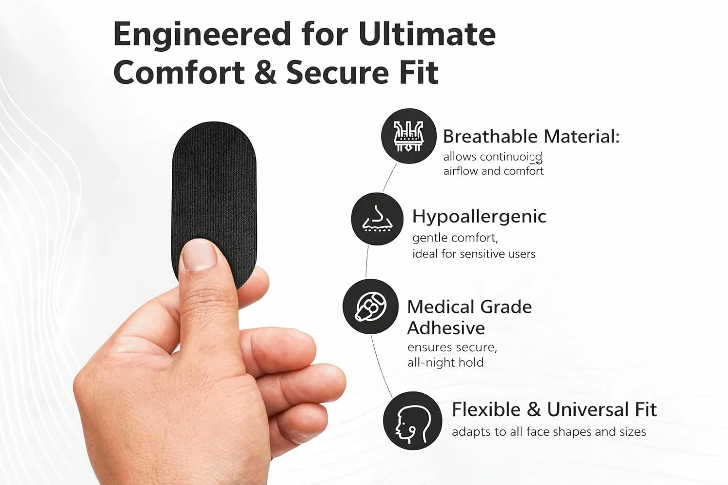 BreathArena hypoallergenic medical grade adhesive